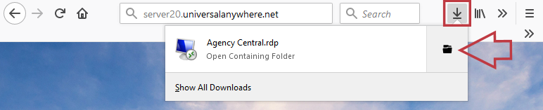 Download using Firefox